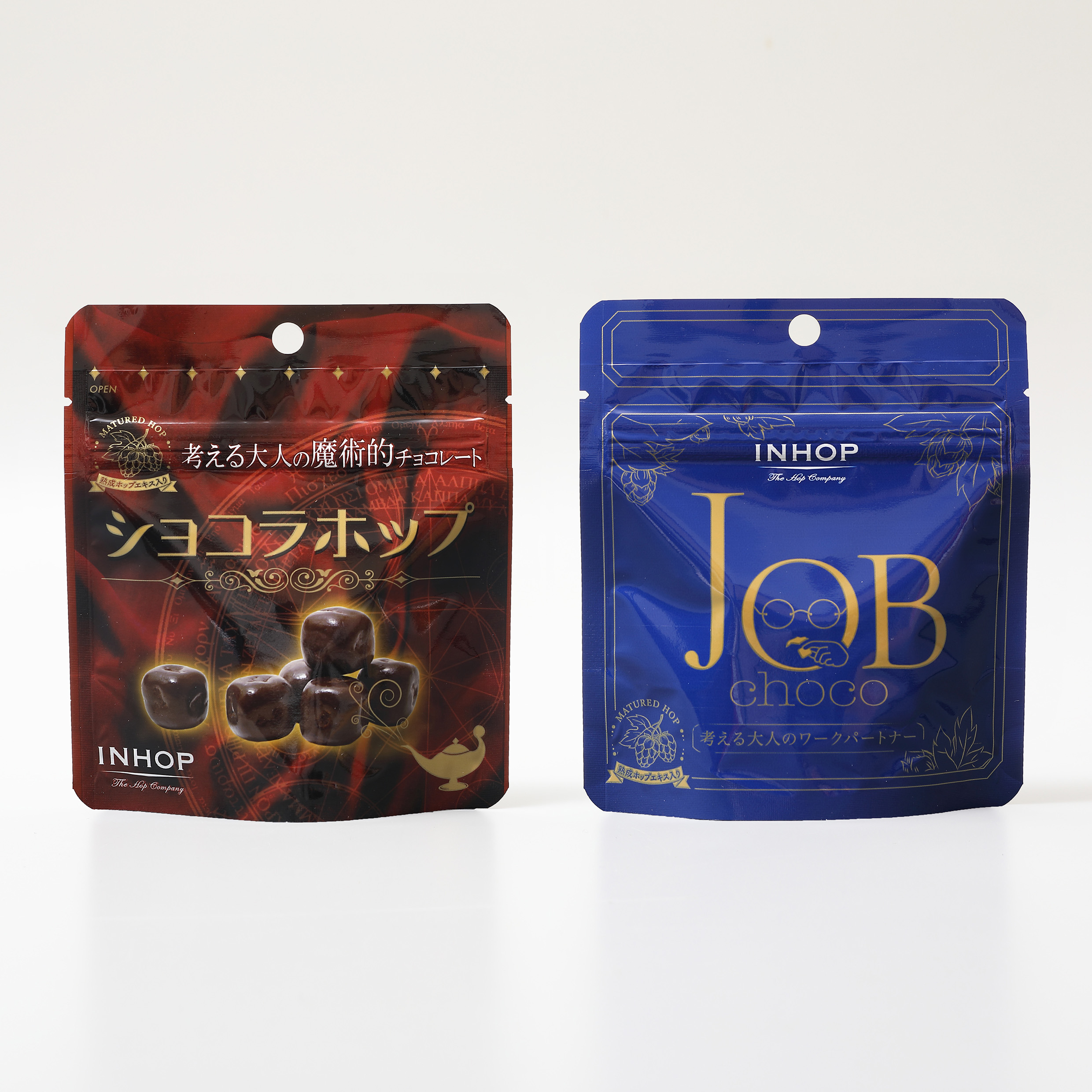 INHOP×角川ドワンゴ学園　JOB CHOCO（1袋50g×5袋）／ショコラホップ（1袋50g×5袋）